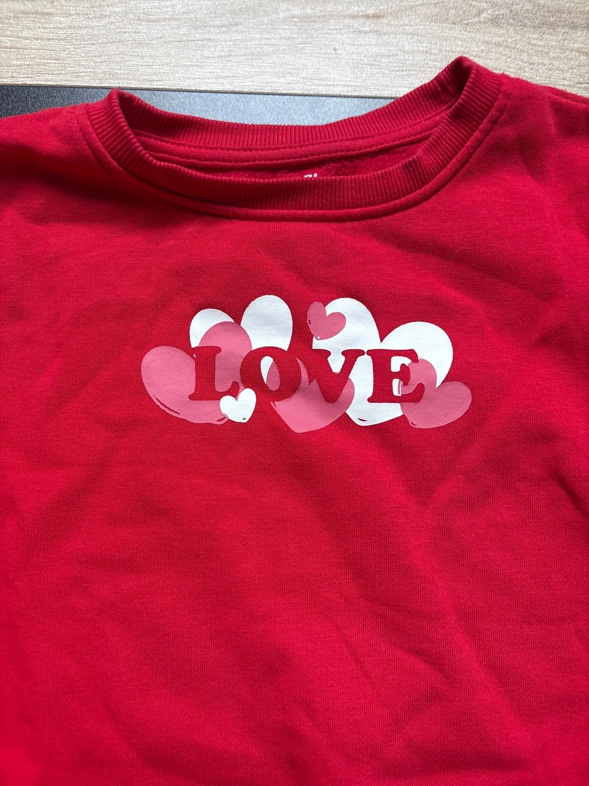 Blusa love vermelha 8 anos – photo 2